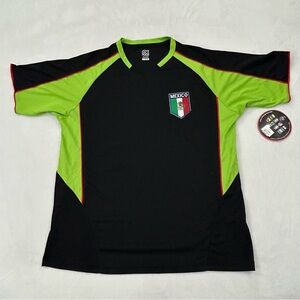 Mexico Black & Lime Green RhinoX Athletic Futbol Soccer Jersey Shirt Adult size